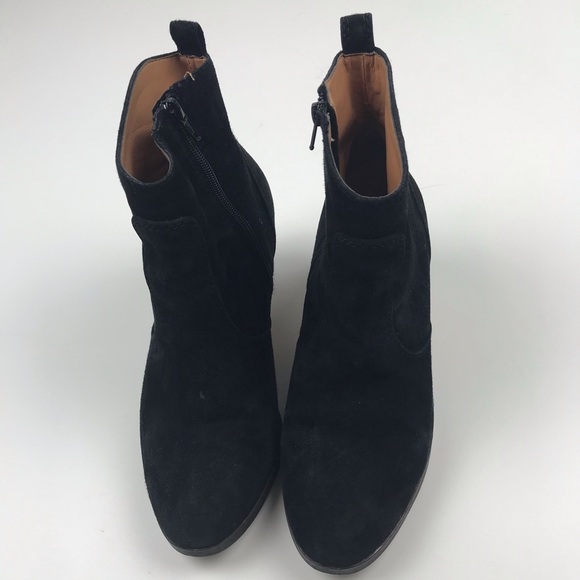J. Crew Quinn suede ankle booties Black 6.5 - Picture 2 of 7